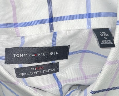 Tommy Hilfiger rosa lavendel kariertes Hemd Größe 14 1/2 Small brandneu - Bild 5 von 5