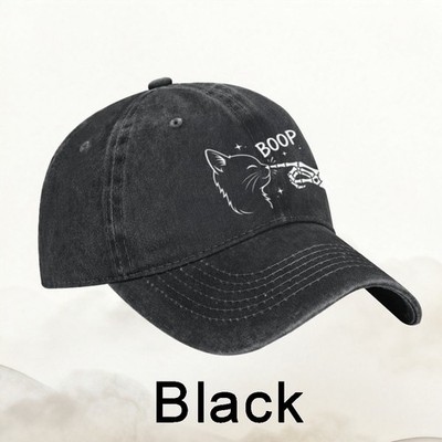 Boop Cat Skeleton Hand Baseball Cap Cute Gothic Dad Hat