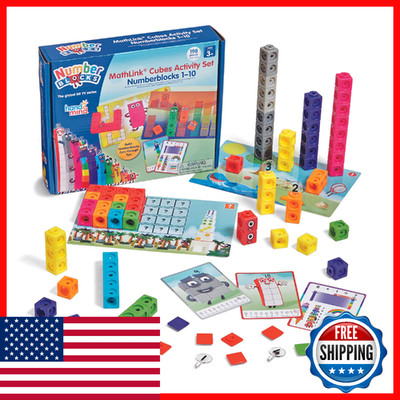 hand2mind MathLink Cubes Numberblocks 1-10 Activity Set Counting Blocks Math Gam