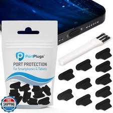 PortPlugs Anti Dust Plugs 10 Pack - includes Charging Port Clea