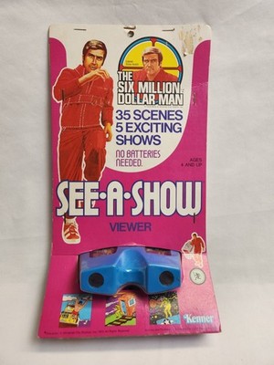 VTG RARE 1973 Vintage Kenner Six Million Dollar Man See A Show Viewer MIC CLEAN!