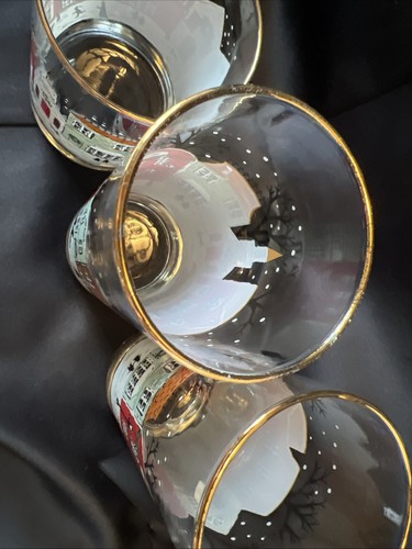 Set Of 6 VINTAGE LIBBEY CHRISTMAS WINTER VILLAGE Glass Tumblers Mint Condition - Picture 11 of 13