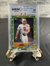 Steve Young Rookie 1986 Topps #374 RC Card NFL San Francisco 49ers GEM MINT 10. rookie card picture