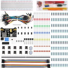 480pcs 37 Values Electronics Component Fun Kit with Power Supply Module, Jumper
