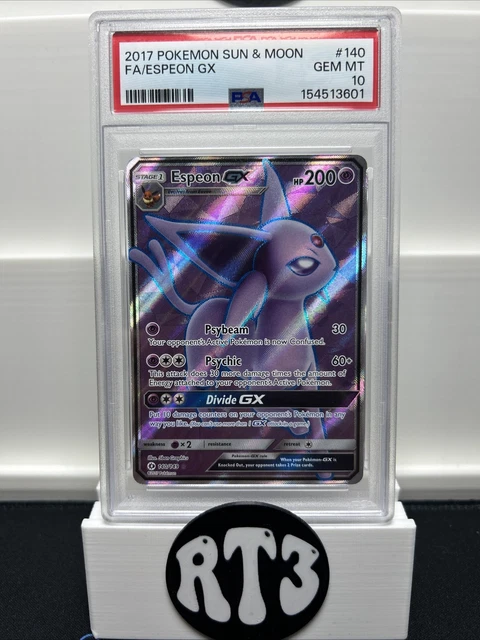 2017 POKEMON SUN & MOON #140 FULL ART/ESPEON GX PSA 10