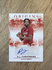 D.J. Funderburk 2021 Panini Chronicles Draft Picks Origins Rookie Auto Red /99