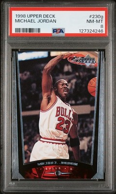 1998 Upper Deck #230g Michael Jordan PSA 8