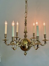 Virginia Metalcrafters Raleigh Tavern Brass Colonial Williamsburg Chandelier