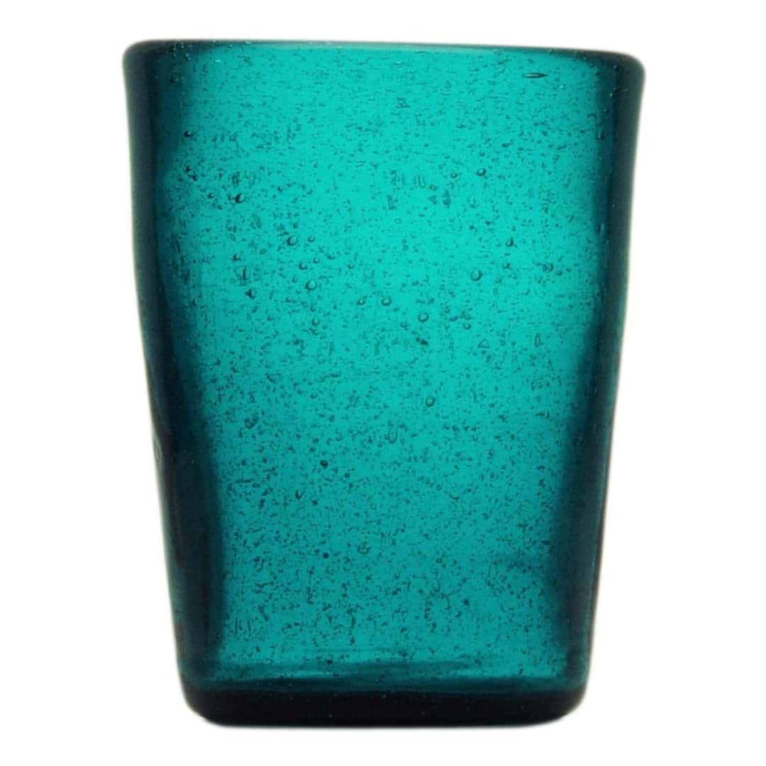 MEMENTO Monochrome Water Glasses Petrol Green 4 Pack 30 cl Glass