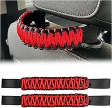 2PCS Headrest Grab Handles, Car Front Rear Seat Back Roll Bar Grip Handles Kit,