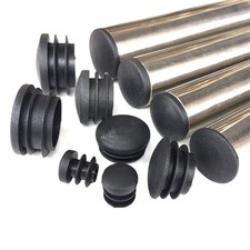 Round Plastic End Caps Tube Inserts Blanking Plugs Bungs for steel tubing Pipe