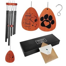26'' Metal Dog Memorial Wind Chimes for Outside Loss of Dog Loved Pet Pets