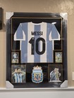 Lionel Messi Autographed Argentina National Jersey Framed In