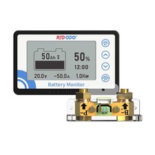 Battery Monitor with Shunt, Battery Meter Voltage Range 8V-120V, Up to 500A f...