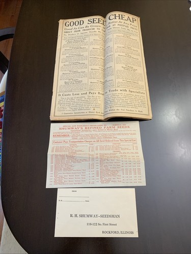 1934 R.H. SHUMWAY SEEDSMAN Original Illustrated Catalog Envelope Ephemera - Picture 1 of 7