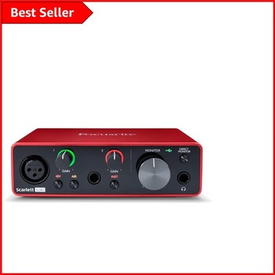 Professionelles Scarlett Solo 3. Gen USB Audio Interface für Musiker & Produzenten