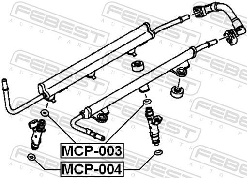 Fits FEBEST MCP-003 O-RING FUEL INJECTOR