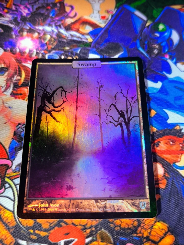 MTG Swamp 🇬🇧 EX Legendary John Avon Full-Art Basics FOIL Unhinged 2004 OG - Bild 2 von 4