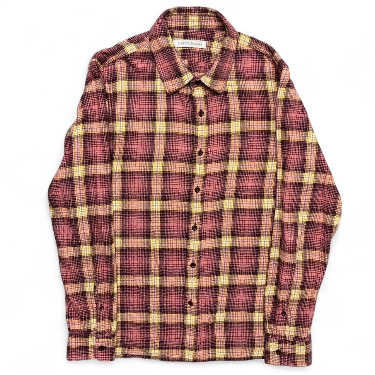 Outerknown Flannel Shirt Mens Small Plaid Long Sleeve Organic Cotton Button