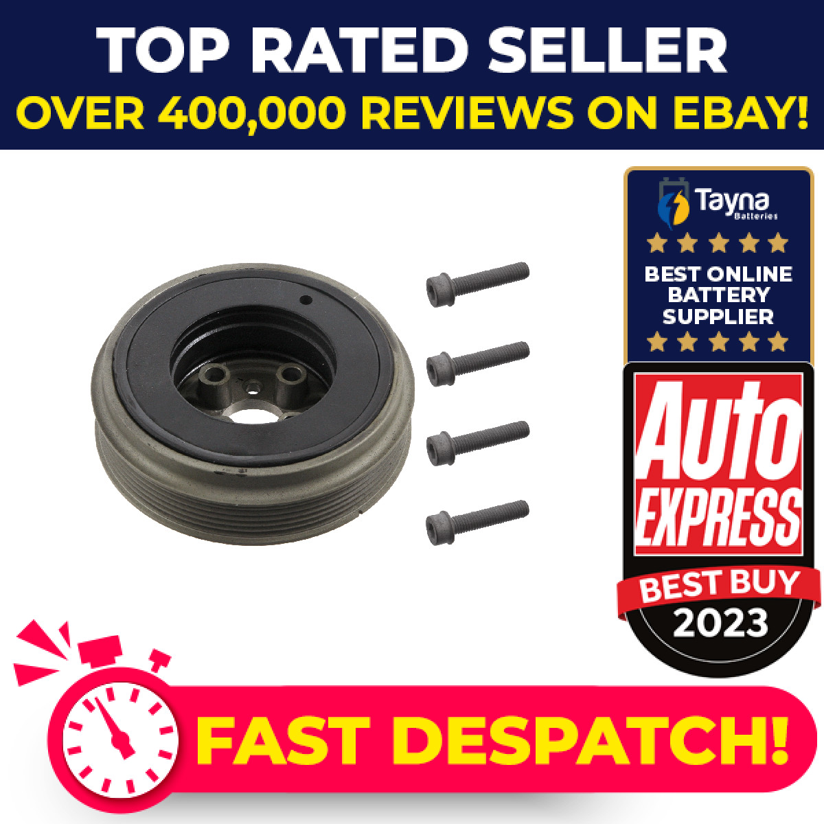 Crankshaft Pulley fits VW BORA 1J2, 1J6 1.9D 98 to 05 Belt 038105243K VOLKSWAGEN