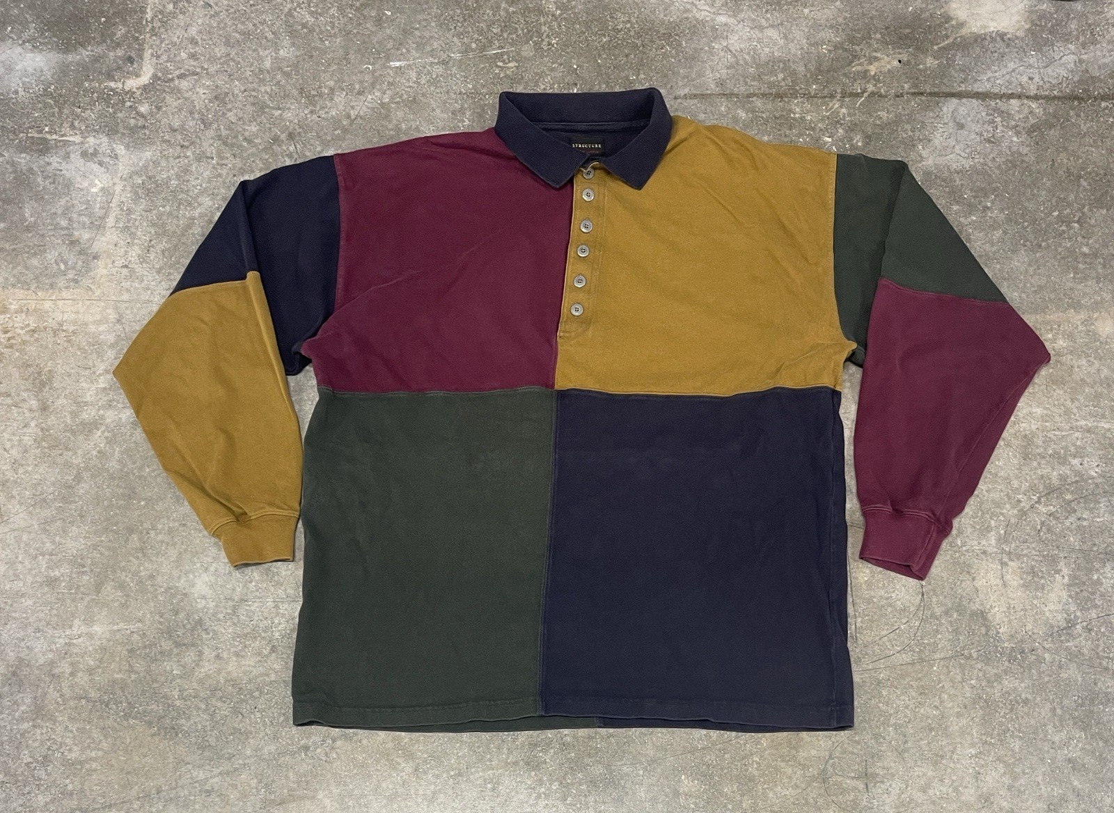 VTG Structure Multicolor Color Blocking Long Slee… - image 1