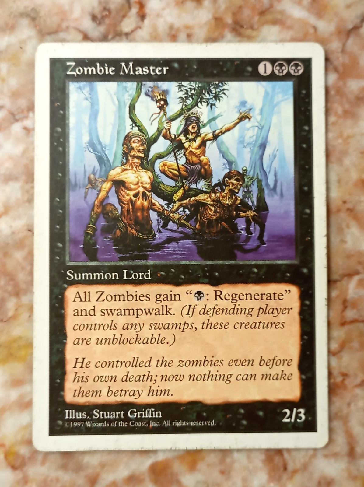 💀 1x Vintage Zombie Master! 💀 / MTG Magic Revised Regular - LP