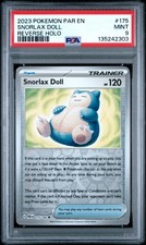 PSA 9 MINT Snorlax Doll 175/182 Reverse Holo Pokemon SV Paradox Rift Low Pop
