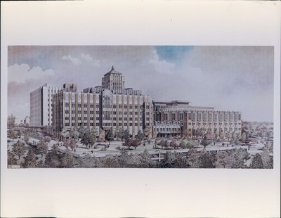 1993 Seattle Harborview Medical Center Architectural Rendering Photo 8x10