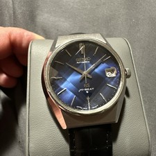RARE Grand SEIKO Automatic Watch Beautiful blue cut glass Overhauled 5645-8000 2