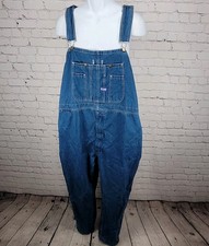 Big Smith Blue Denim Workwear Carpenter Utility Adjustable Jean Overalls 52x30