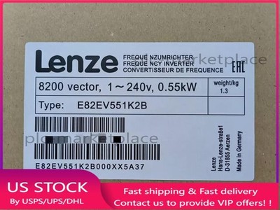 E82EV551K2B NEW LENZE E82EV551_2B 8200 Vector 1-240v 0.55kW Servo Drive