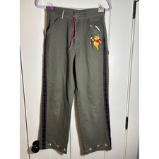 Vintage Winnie the Pooh Embroidered Cargo Pants Green kids Size 16