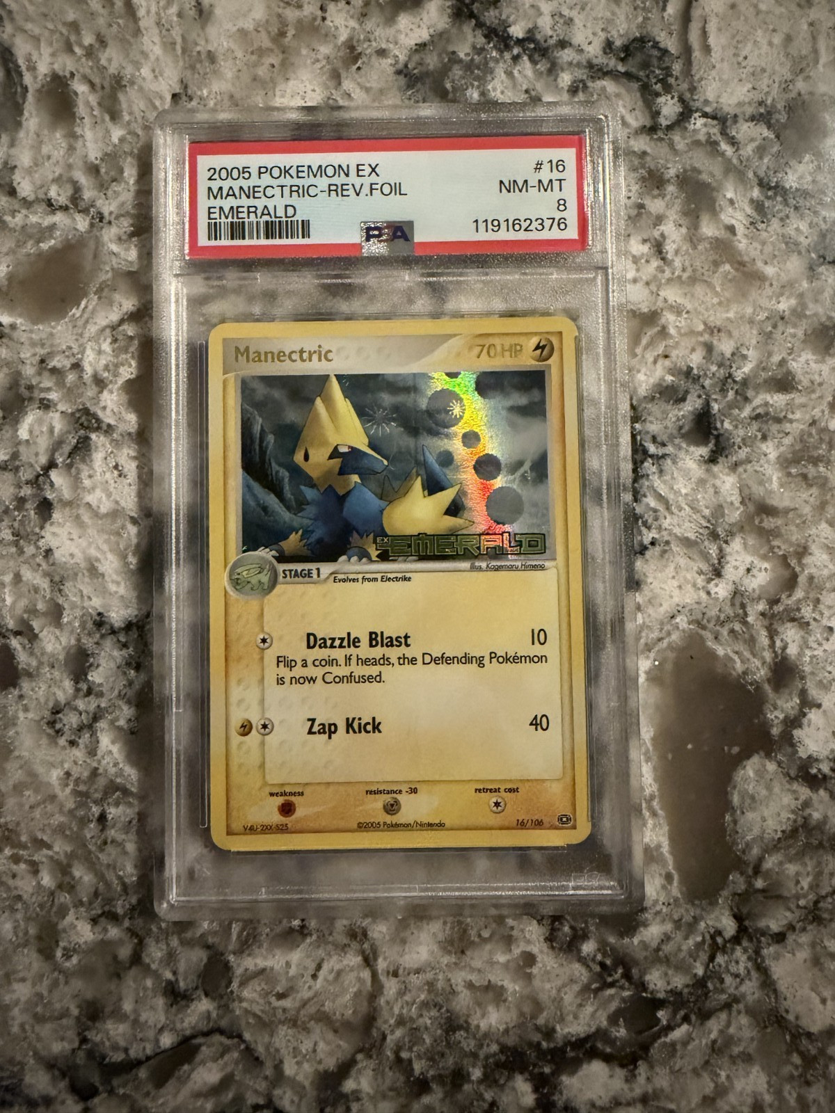 Manectric 7/106 EX Emerald Reverse Holo - PSA 8