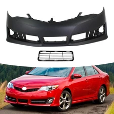 Bumper Cover Kit For 2012-2014 Toyota Camry Front 2pc With Bumper Grille