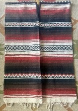 Adult Striped Mexican Blanket PONCHO Pancho Costume Festival Pullover BROWN RUST