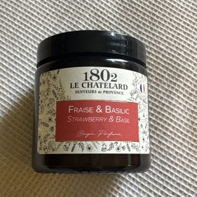 Le Chatelard 1802 Strawberry & Basil Scented Candle 80g Made in Provence France