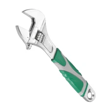 Adjustable Wrench 6" Wide Jaw Wrench Adjustable Repairs Spanner Green-Gray