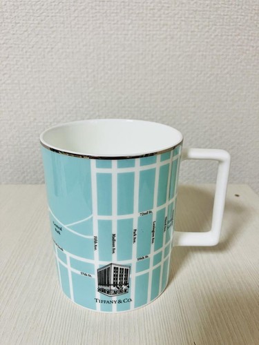 Tiffany Hellblau Kartenmuster Kaffeetasse Becher Tassen Made in Japan - Bild 1 von 8