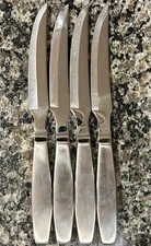 Robert Welch Thames Individual Steak Knife/Knives (4) Satin Beveled Blade Gingko