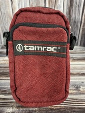 Tamrac Red Compact Digital Camera Case Bag - 2 Pockets - Attaches to Belt