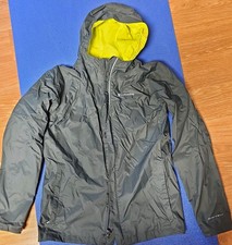 Columbia Youth XL 18-20 Dark Green Omni-Tech Hooded Water Resistant Windbreaker