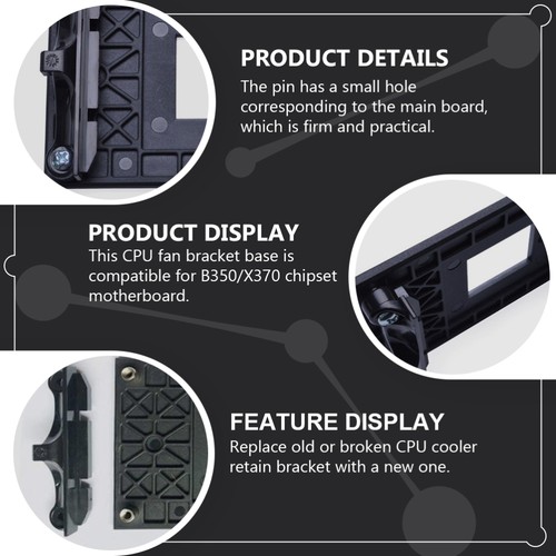 3 PCS Motherboard Fan Bracket Mounting for CPU Radiator Back Plate - Afbeelding 4 van 12
