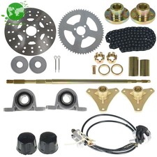 Go Kart Rear Live Axle Kit, Sprocket  Hub, Brake Assembly,Chain,Hub,Drift Trike