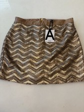 Angl Gold sequin mini skirt