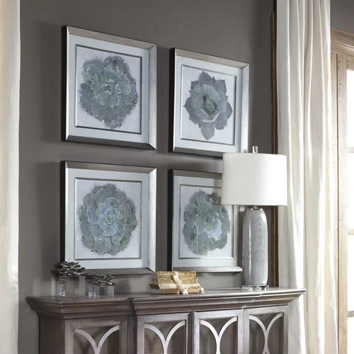Uttermost 33679 Silver Natural Beauties Four Piece Framed Art Print - Picture 1 of 4