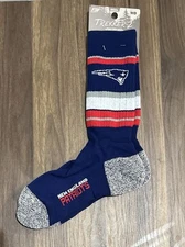 New England Patriots NFL Team For Bare Feet MD Socks: Size 6-10 Ladies Wool