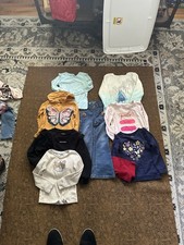 Girls Size 4-5 Assorted Tops, Sweatshirts and Flare Pants Bundle Lot
