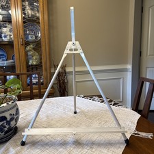 Vintage Aluminum Table Top Art Easel with Hook Made In USA By Stanrite 22”x 16”