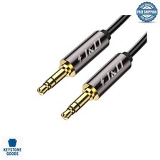6ft Gold-Plated 3.5mm Auxiliary Audio Cable - Heavy Duty Tangle-Free Stereo C...