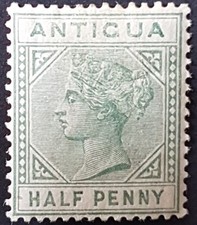 Antigua - 1882 - Sc 12 - 0,5p Vert Victoria MH